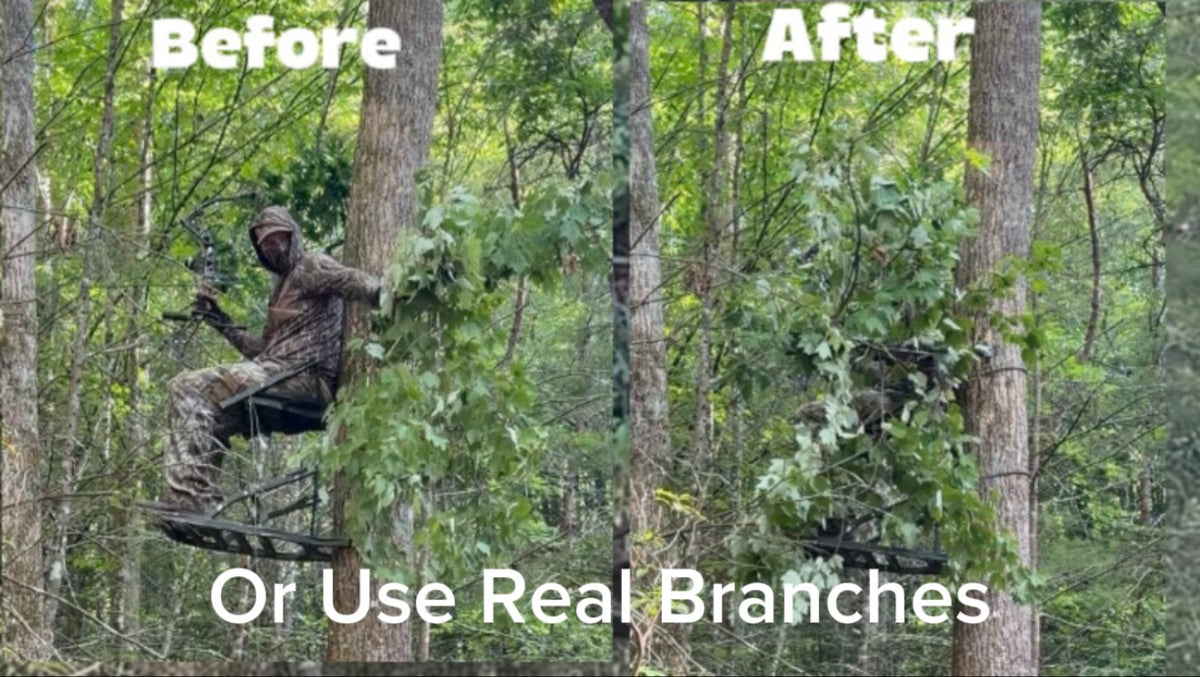 Tree Ninja-Tree Mounted Hunting Concealment. (Faux Branches Not Included)